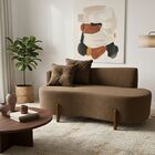 Sofá Orgânico 2 Lugares C/2 Almofadas Curvo Sala Recepção Lun