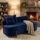 Sofá Orgânico 2 Lugares C/2 Almofadas Curvo Sala Recepção Lun