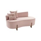 Sofá Orgânico 2 Lugares C/2 Almofadas Curvo Sala Recepção Lun