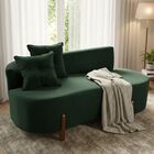 Sofá Orgânico 2 Lugares C/2 Almofadas Curvo Sala Recepção Lun