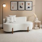 Sofá Orgânico 2 Lugares C/2 Almofadas Curvo Sala Recepção Lun