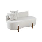 Sofá Orgânico 2 Lugares C/2 Almofadas Curvo Sala Recepção Lun