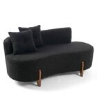 Sofá Orgânico 2 Lugares C/2 Almofadas Curvo Sala Recepção Lun