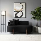 Sofá Orgânico 2 Lugares C/2 Almofadas Curvo Sala Recepção Lun