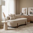 Sofá Orgânico 2 Lugares C/2 Almofadas Curvo Sala Recepção Lun