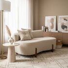 Sofá Orgânico 2 Lugares C/2 Almofadas Curvo Sala Recepção Lun