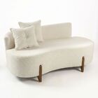 Sofá Orgânico 2 Lugares C/2 Almofadas Curvo Sala Recepção Lun