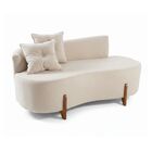 Sofá Orgânico 2 Lugares C/2 Almofadas Curvo Sala Recepção Lun