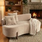 Sofá Orgânico 2 Lugares C/2 Almofadas Curvo Sala Recepção Lun