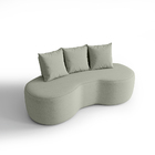 Sofá Orgânico Curvo 1,60m 2 Lugares Com Almofadas Ibiza Bexs