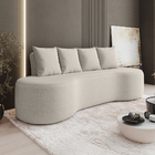 Sofá Orgânico Curvo 2,10m 3 Lugares Com Almofadas Ibiza Bexs