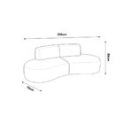 Sofá Orgânico Módulo Curvo Savana + Puff Corino Modena Bege -