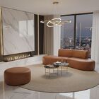 Sofá Orgânico Módulo Curvo Savana + Puff Corino Modena - Mont