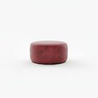 Sofá Orgânico Módulo Curvo Savana + Puff Corino Modena Vermel