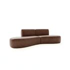 Sofá Orgânico Módulo Curvo Savana + Puff Corino Modena Whisk