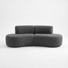 Sofá Orgânico Módulo Curvo Savana Boucle Cinza Escuro - Monta