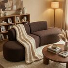 Sofá Orgânico Módulo Curvo Savana Boucle Marrom - Montanari's