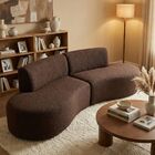 Sofá Orgânico Módulo Curvo Savana Boucle Marrom - Montanari's