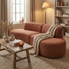 Sofá Orgânico Módulo Curvo Savana Boucle Terracota - Montanar