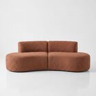 Sofá Orgânico Módulo Curvo Savana Boucle Terracota - Montanar