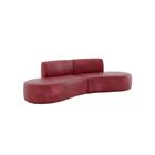 Sofá Orgânico Módulo Curvo Savana Corino Modena Vermelho - Mo