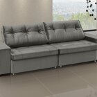 Sofá Orion - Retrátil / Reclinável 200 Cm- Veludo Chumbo
