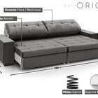 Sofá Orion - Retrátil / Reclinável 260 Cm Linho Marfim