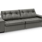 Sofá Orion - Retrátil / Reclinável 280 Cm Veludo Chumbo