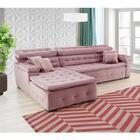 Sofá Orlando 2.40x1.70m Com Chaise, Retrátil E Reclinável - R