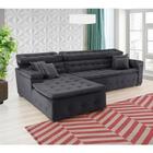 Sofá Orlando 2.40x2.10m Com Chaise, Retrátil E Reclinável - C