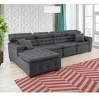 Sofá Orlando 3.45x1.50m Com Chaise, Retrátil E Reclinável - C