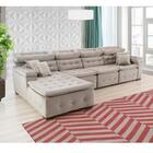 Sofá Orlando 3.45x1.70m Com Chaise, Retrátil E Reclinável - A