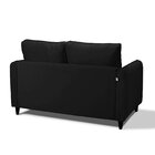 Sofá Orquídea 2 Lugares Veludo Cabecasa Madeiraoriginals Preto
