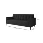 Sofá Oscar 3 Lugares – Legacy Sofas - Preto