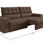 Sofá Oscar Plus 2,06m Retrátil/reclinável Suede Marrom - Xflex