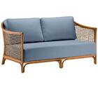 Sofá Oslen Ozki 182 Cm Madeira Eucalipto Cedro Tecido Azul Co