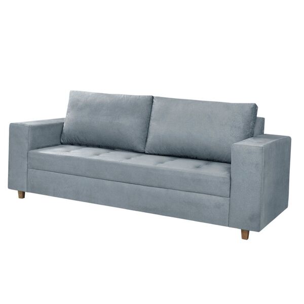 Sofa Ouro Preto 3 Lugares Azul Bebe Leroy Merlin