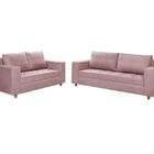 Sofá Ouro Preto Conjunto 2 e 3 Lugares rose