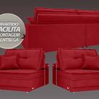 Sofá Palermo 1,80m Assento Retrátil E Reclinável Velosuede Ve