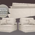 Sofá Palermo 1,80m Retrátil E Reclinável Velosuede Areia - Ne