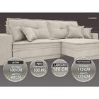 Sofá Palermo 1,80m Retrátil E Reclinável Velosuede Areia - Ne