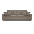 Sofá Palermo 1,80m Retrátil E Reclinável Velosuede Bege - Net