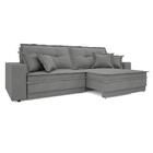 Sofá Palermo 1,80m Retrátil E Reclinável Velosuede Grafite -