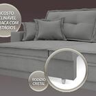 Sofá Palermo 1,80m Retrátil E Reclinável Velosuede Grafite -