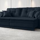 Sofá Palermo 1,80m Retrátil E Reclinável Velosuede Petróleo -