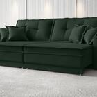 Sofá Palermo 1,80m Retrátil E Reclinável Velosuede Verde - Ne