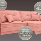 Sofá Palermo 2,00m Assento Retrátil E Reclinável Velosuede Ro