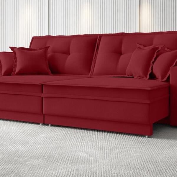 Sofá Palermo 2,00m Assento Retrátil E Reclinável Velosuede Ve