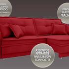 Sofá Palermo 2,00m Assento Retrátil E Reclinável Velosuede Ve