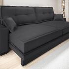 Sofá Palermo 2,00m Retrátil E Reclinável Linho Soft Grafite -